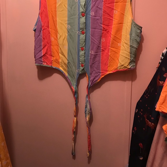 Modcloth Collectif Prismatic Tie Front Blouse - Picture 11 of 11